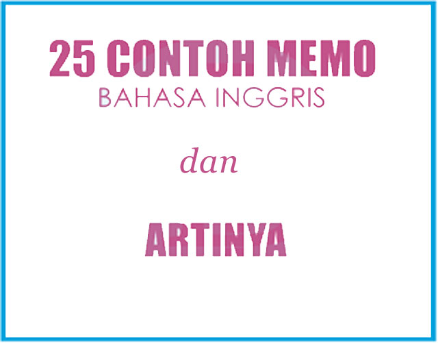 Detail Contoh Memo Perusahaan Nomer 50