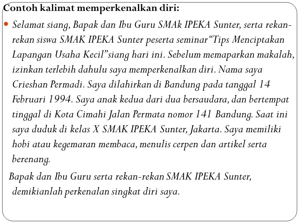 Detail Contoh Memperkenalkan Diri Saat Interview Nomer 12