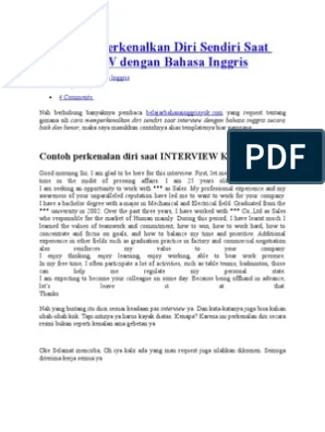Detail Contoh Memperkenalkan Diri Saat Interview Nomer 19