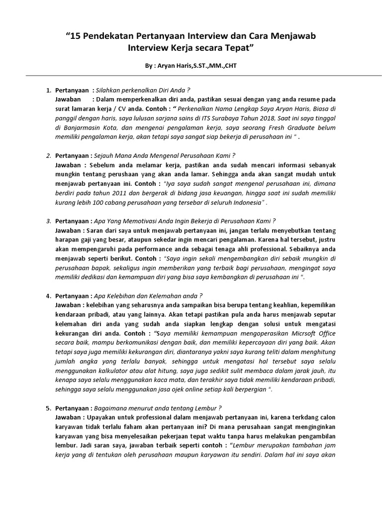 Detail Contoh Memperkenalkan Diri Saat Interview Nomer 34