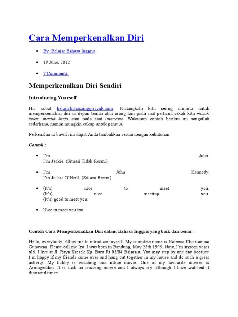 Detail Contoh Memperkenalkan Diri Saat Interview Nomer 6