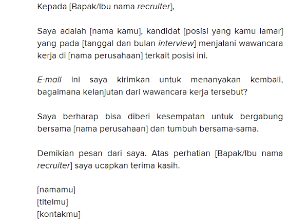 Detail Contoh Menanyakan Lowongan Kerja Lewat Wa Nomer 54