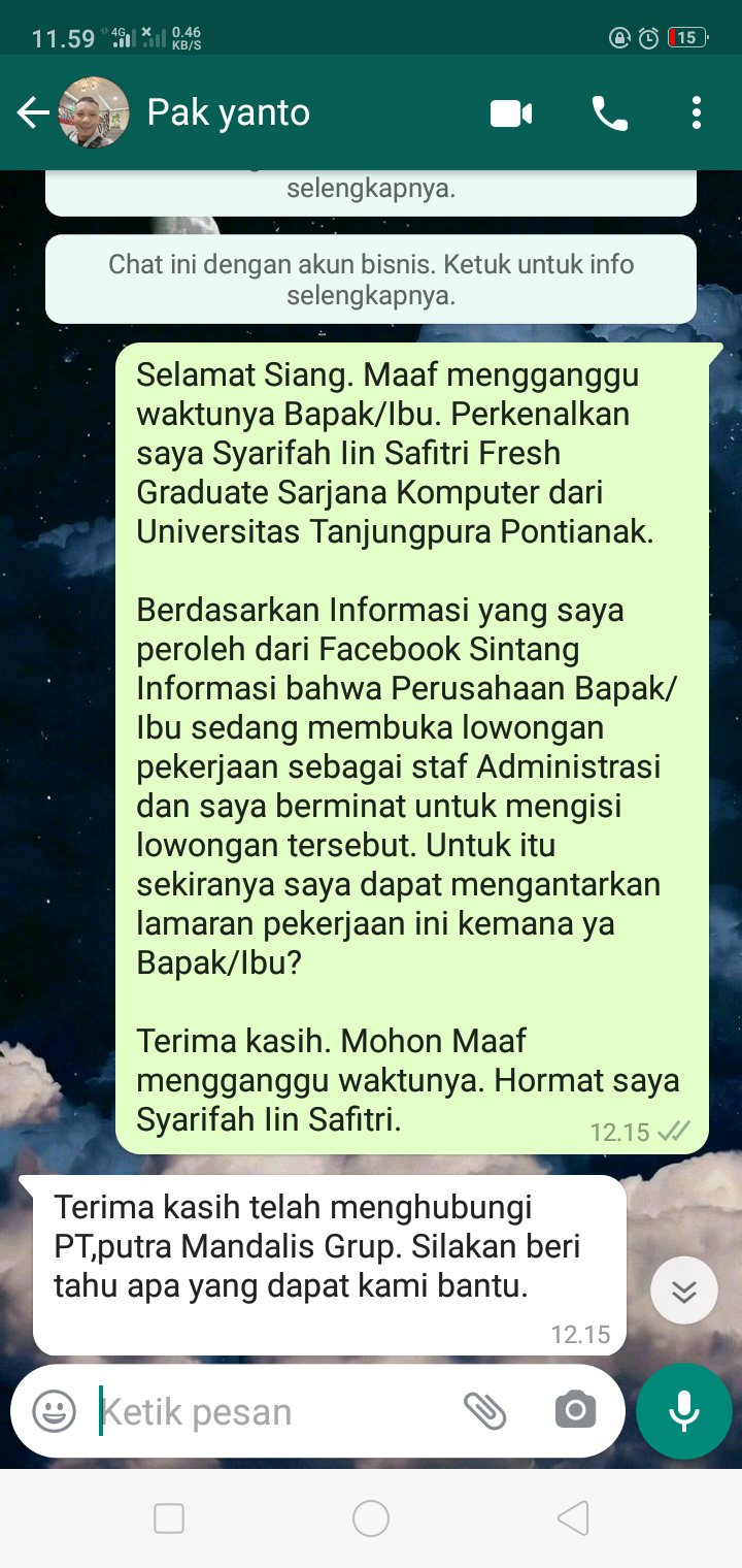 Detail Contoh Menanyakan Lowongan Kerja Lewat Wa Nomer 10