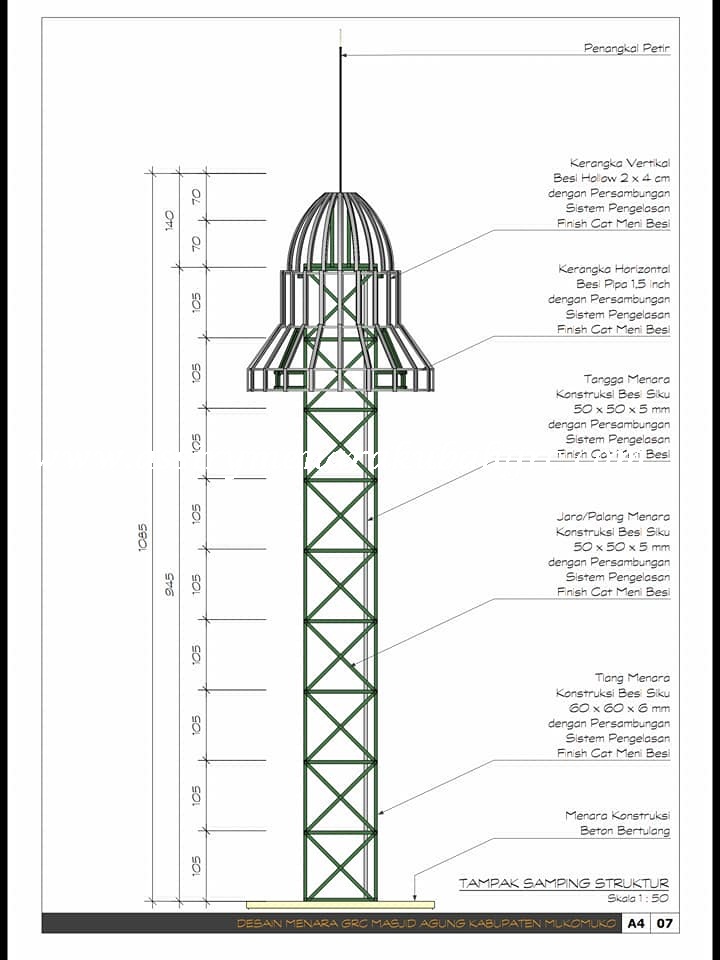 Detail Contoh Menara Masjid Dari Besi Siku Nomer 27