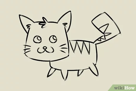 Detail Contoh Menggambar Kucing Nomer 16