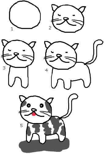 Detail Contoh Menggambar Kucing Nomer 17