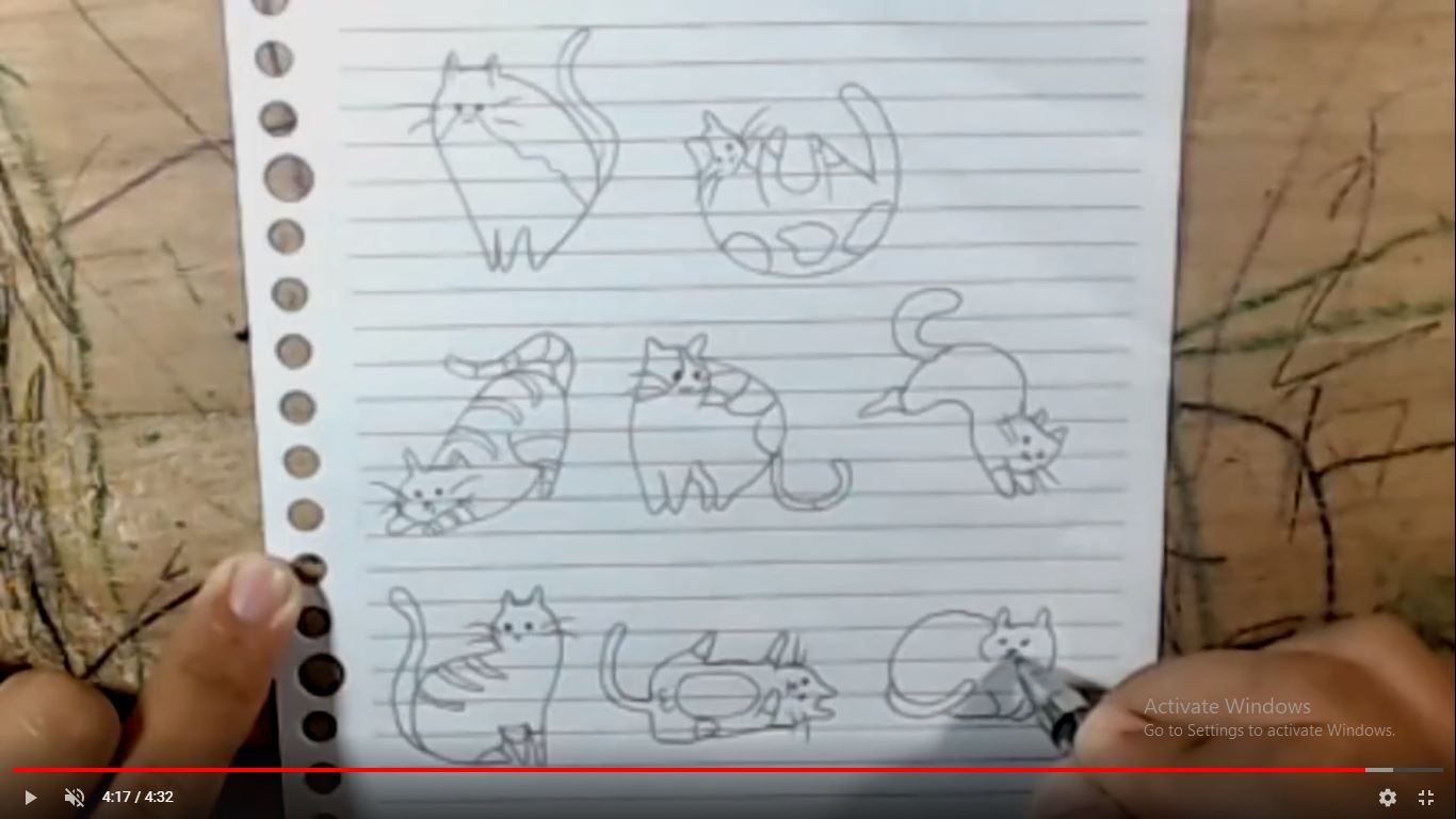 Detail Contoh Menggambar Kucing Nomer 49