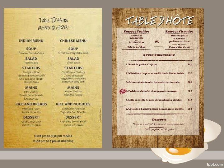 Detail Contoh Menu Ala Carte Dan Table D Hote Nomer 49