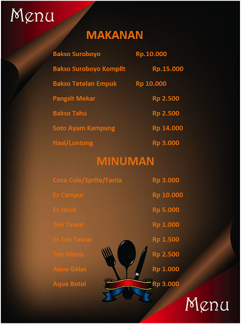 Detail Contoh Menu Ala Carte Indonesia Nomer 24