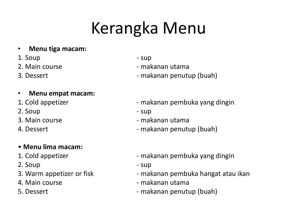 Detail Contoh Menu Appetizer Soup Main Course Dessert Koleksi Nomer 40 Detail Contoh Menu Appetizer Soup Main Course Dessert Koleksi Nomer 40