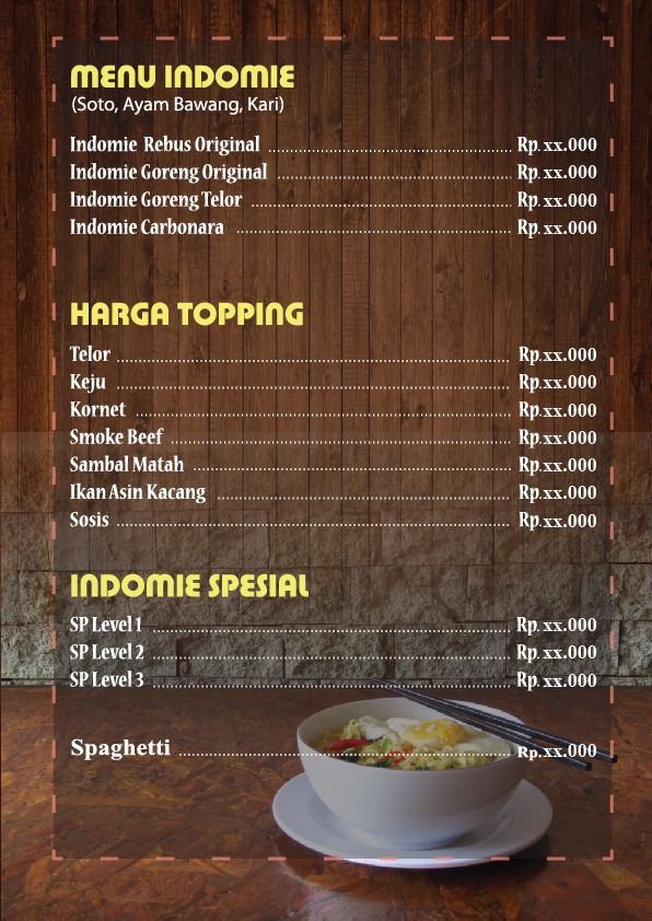 Detail Contoh Menu Cafe Nomer 4