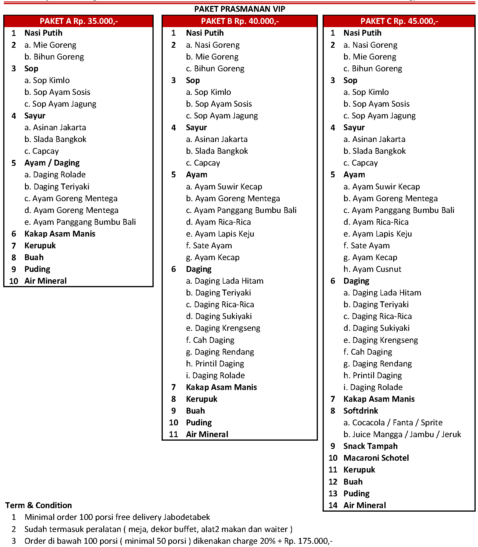 Detail Contoh Menu Catering Nomer 11