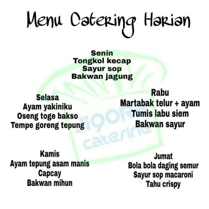 Detail Contoh Menu Catering Koleksi Nomer 16
