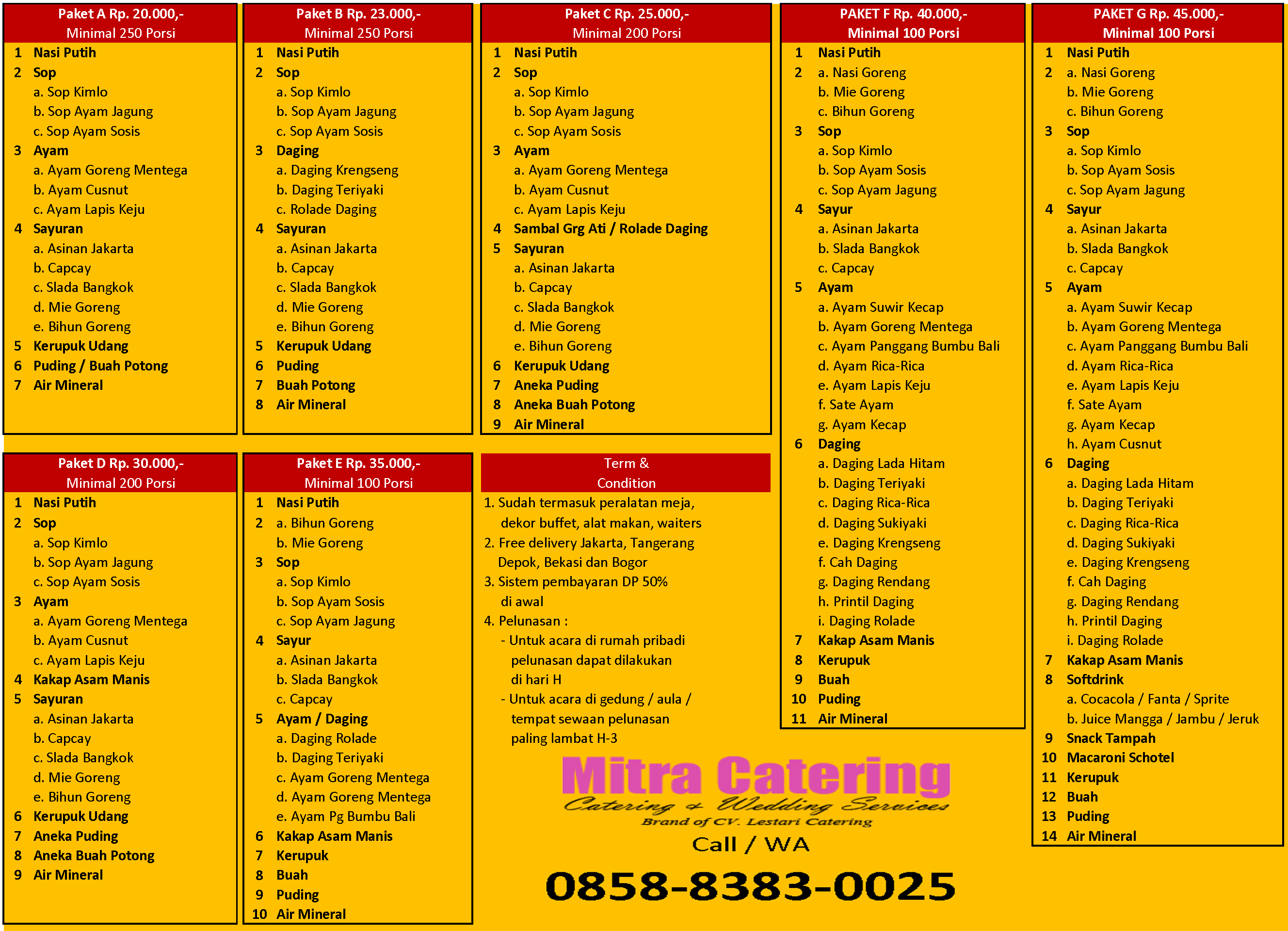 Detail Contoh Menu Catering Nomer 8