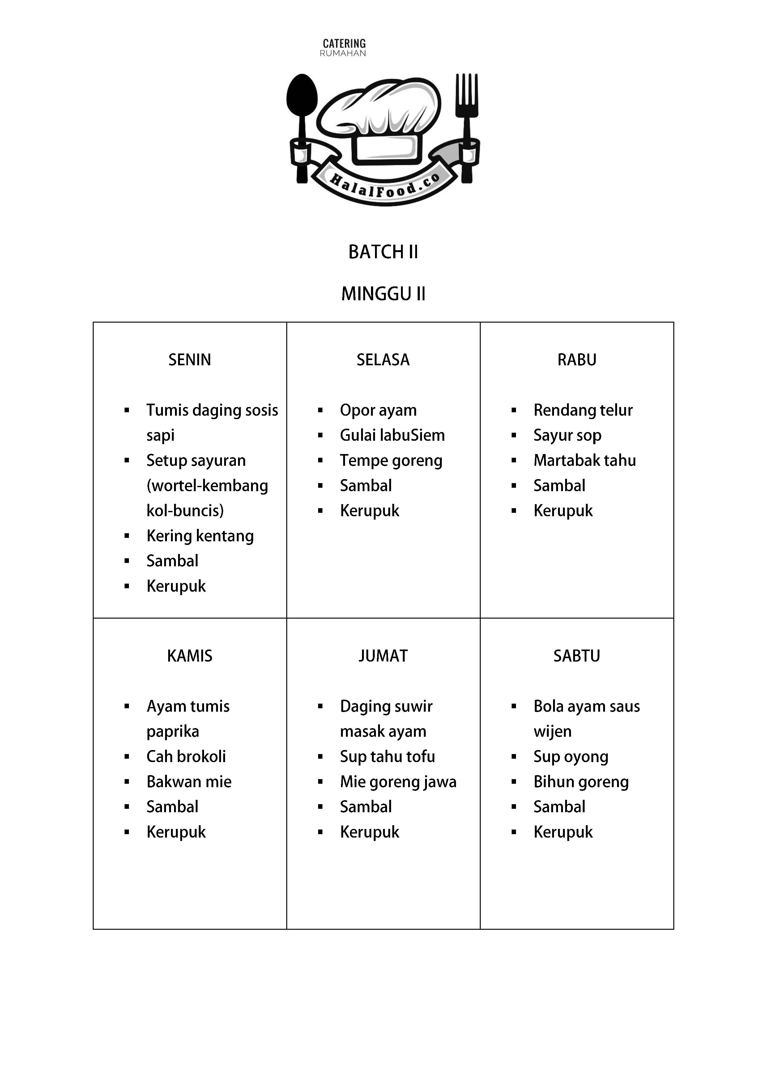 Detail Contoh Menu Catering Harian Nomer 22