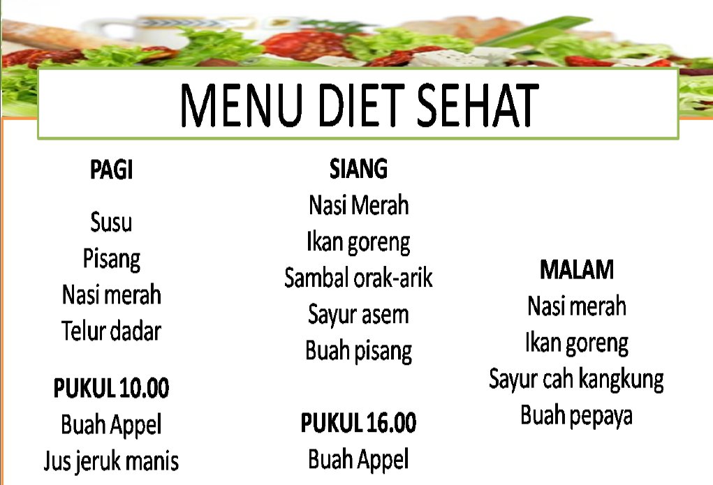 Detail Contoh Menu Diet Nomer 16