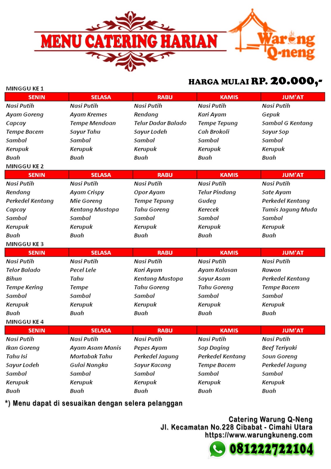 Detail Contoh Menu Harian Nomer 46