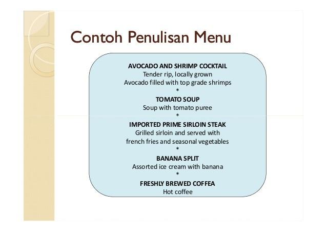 Detail Contoh Menu Kontinental Nomer 31