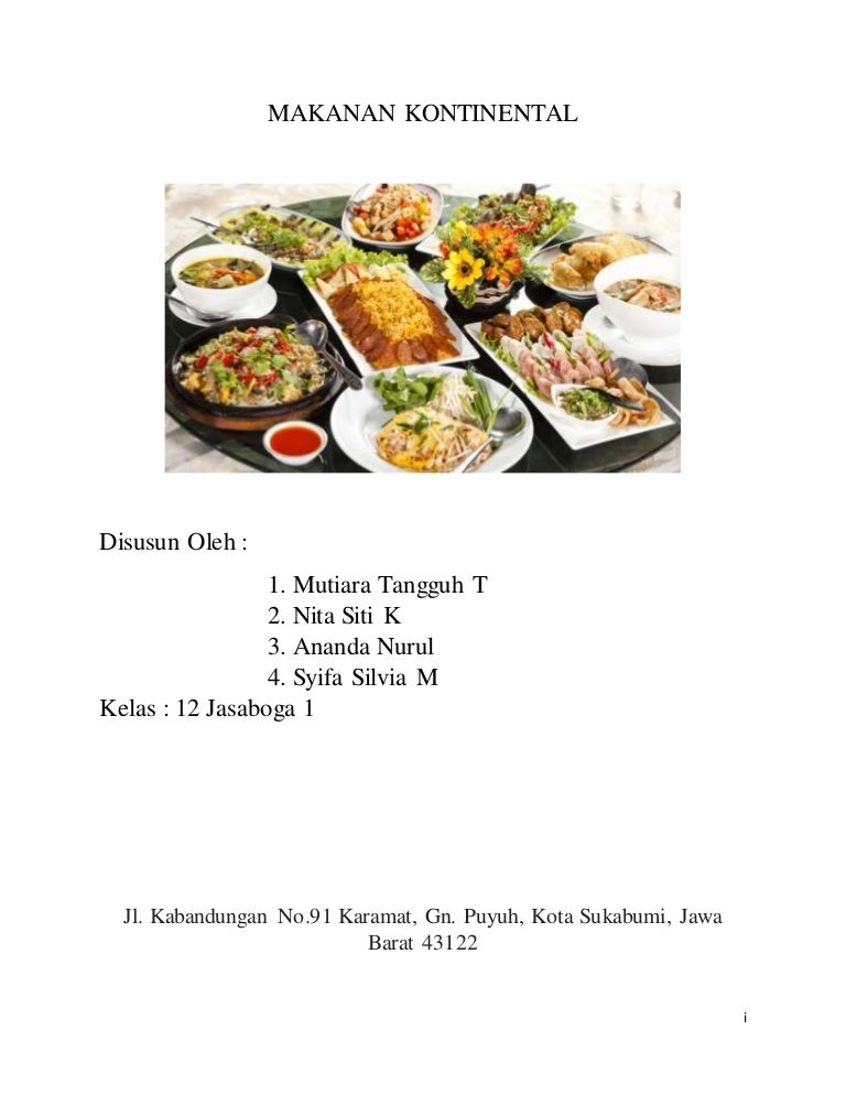 Detail Contoh Menu Kontinental Nomer 6