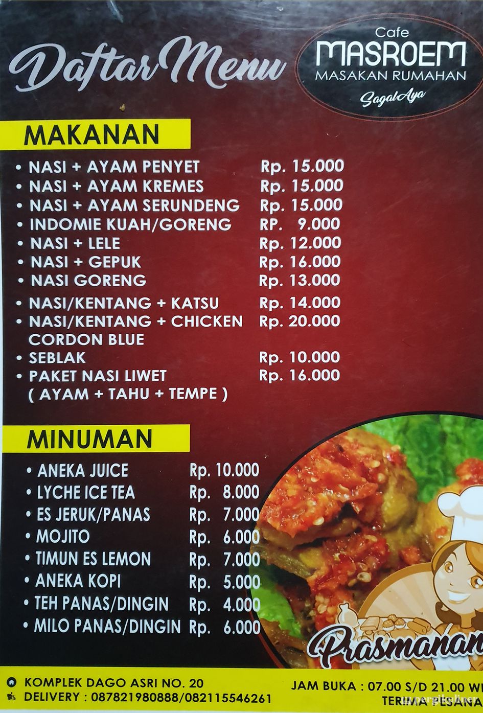 Detail Contoh Menu Makanan Cafe Nomer 53