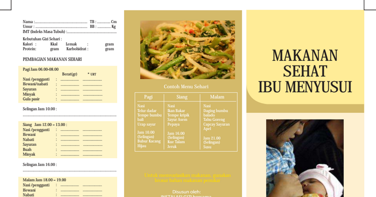 Detail Contoh Menu Makanan Ibu Menyusui Nomer 15