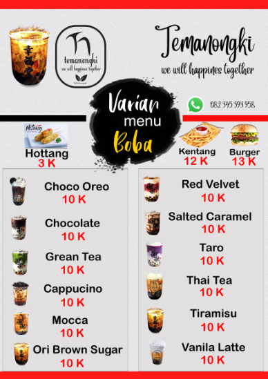 Detail Contoh Menu Minuman Kekinian Nomer 29