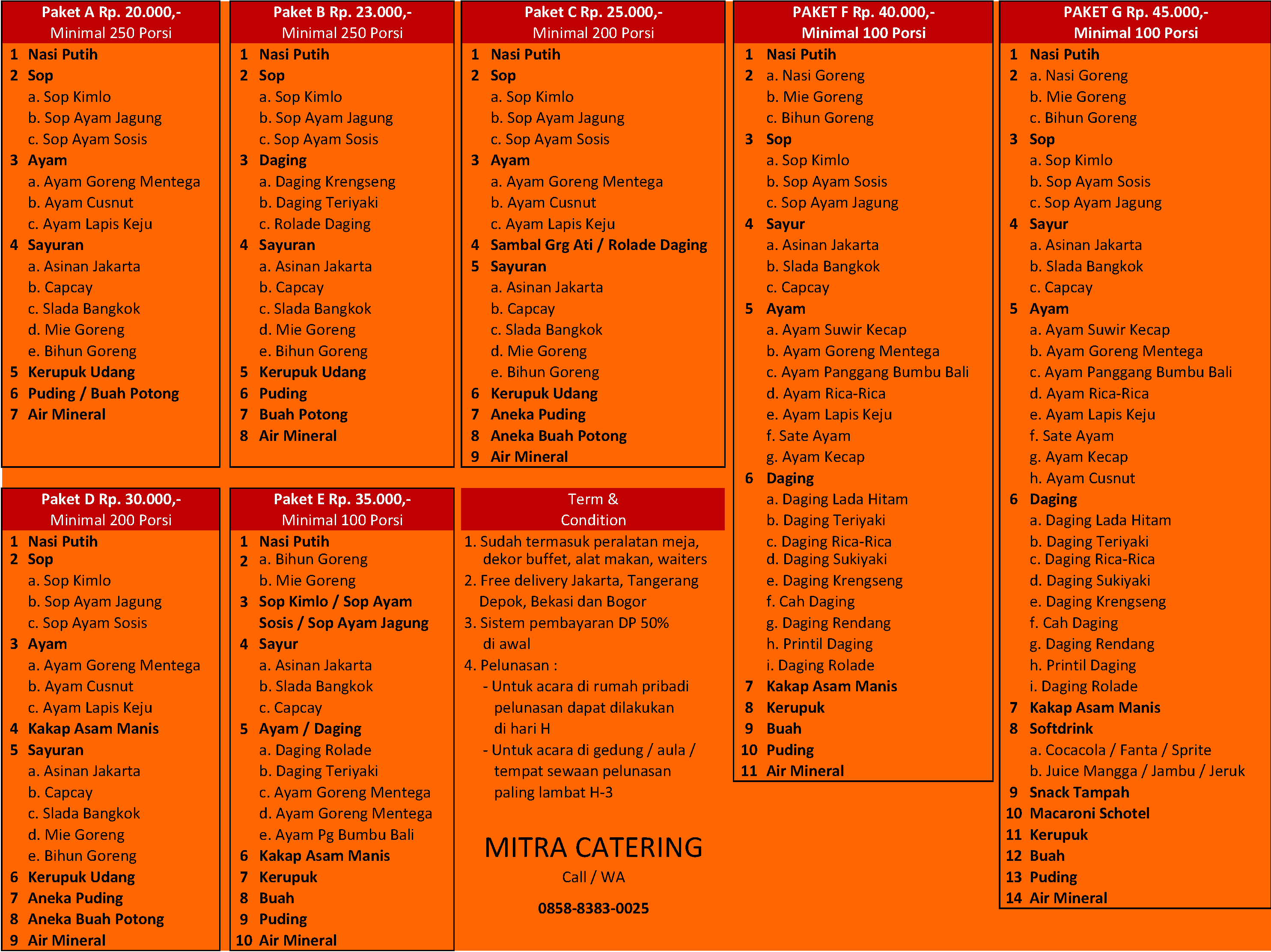 Detail Contoh Menu Prasmanan Pernikahan Nomer 54