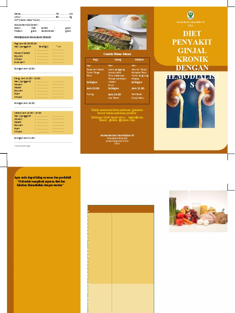 Detail Contoh Menu Sehari Penyakit Ginjal Nomer 6