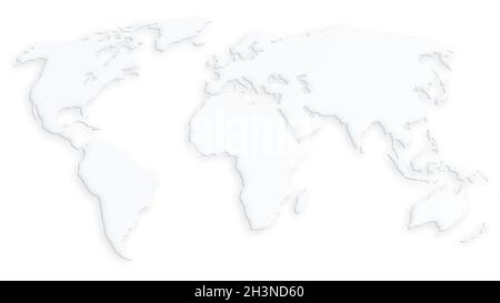 Detail White Map World Nomer 3