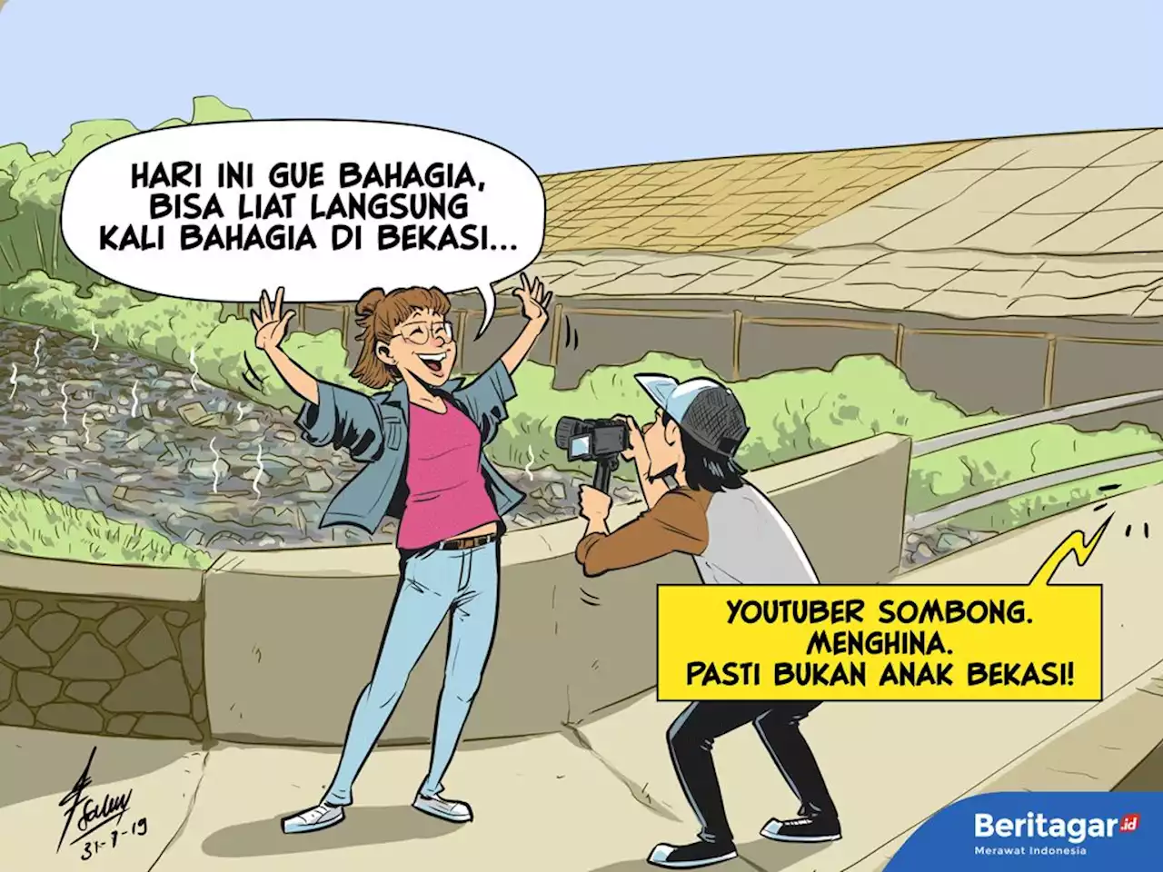 Detail Gambar Kartun Buang Sampah Di Sungai Nomer 21