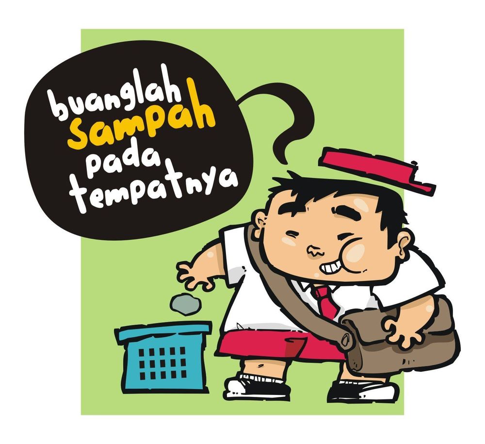 Detail Gambar Kartun Buanglah Sampah Pada Tempatnya Nomer 37