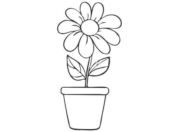 Detail Gambar Kartun Bunga Dalam Pot Nomer 35