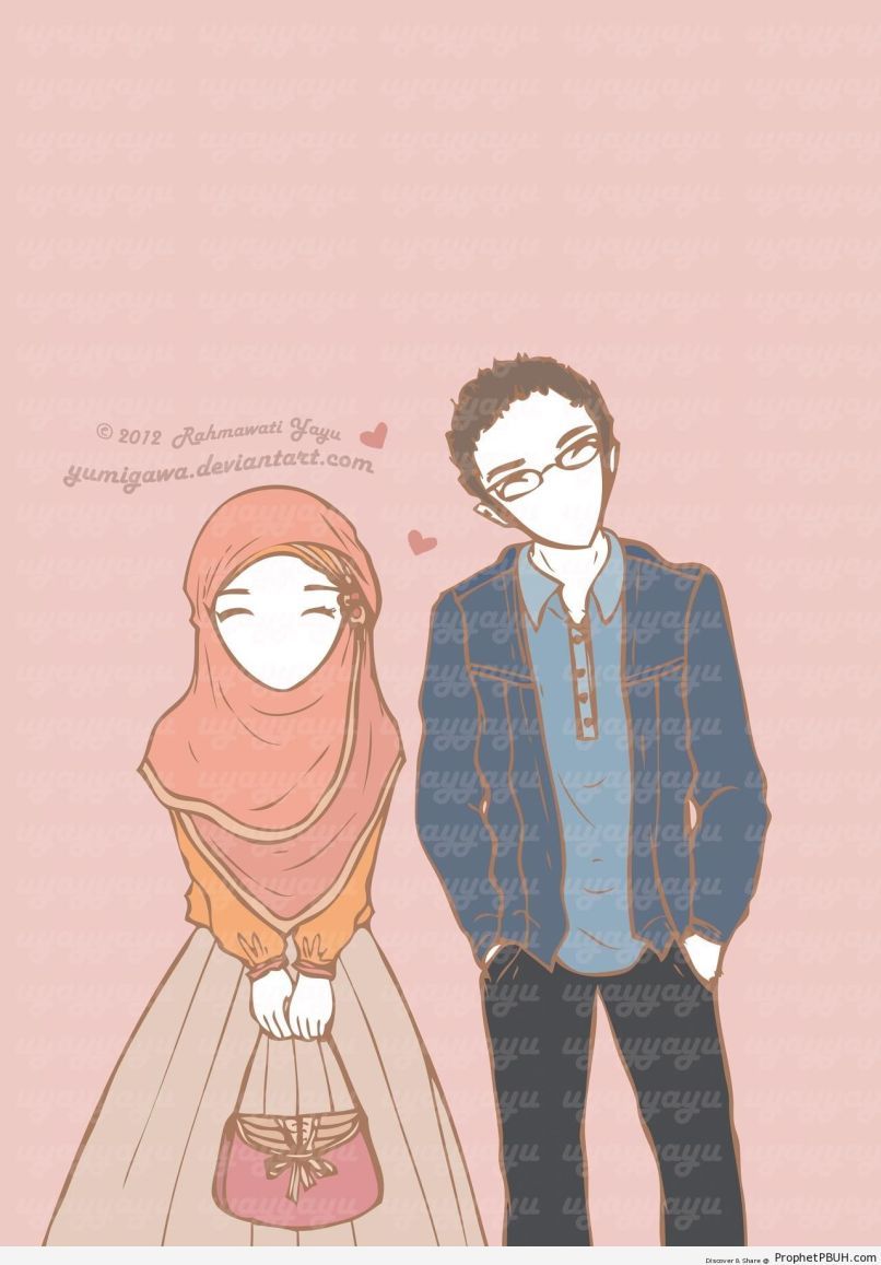 Detail Gambar Kartun Couple Muslimah Nomer 29