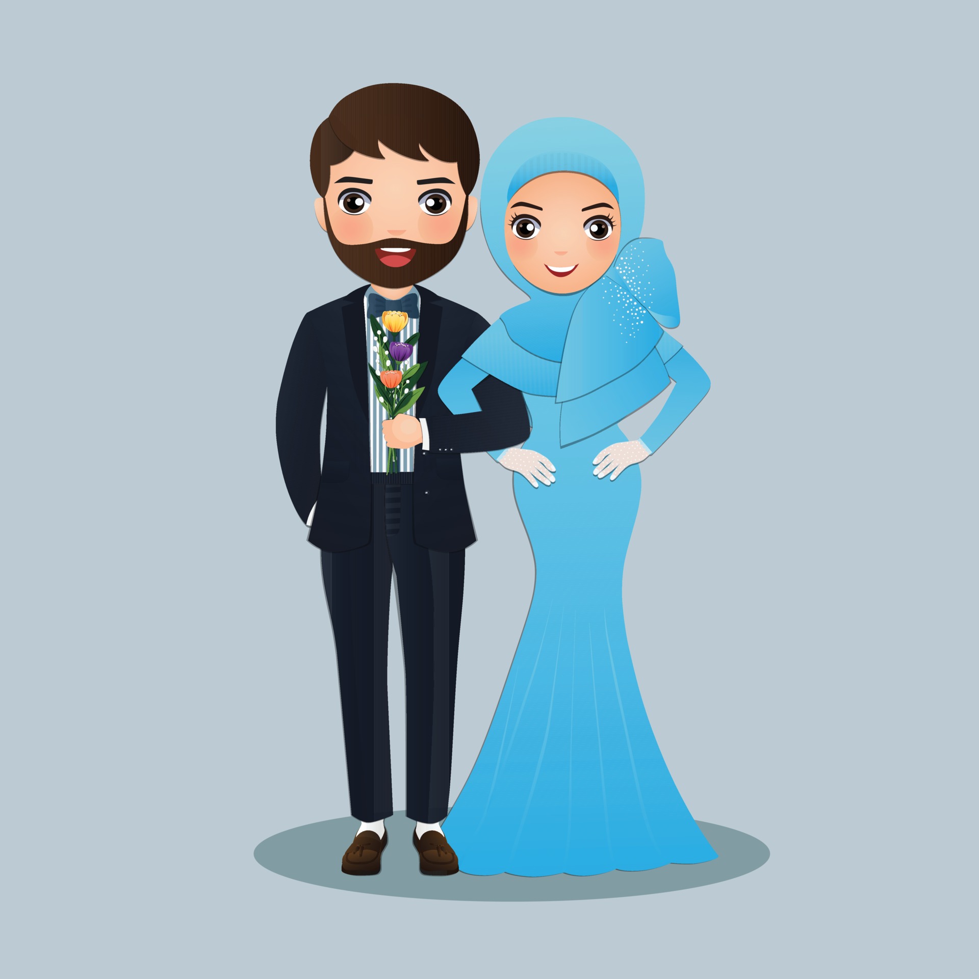 Detail Gambar Kartun Couple Muslimah Nomer 43