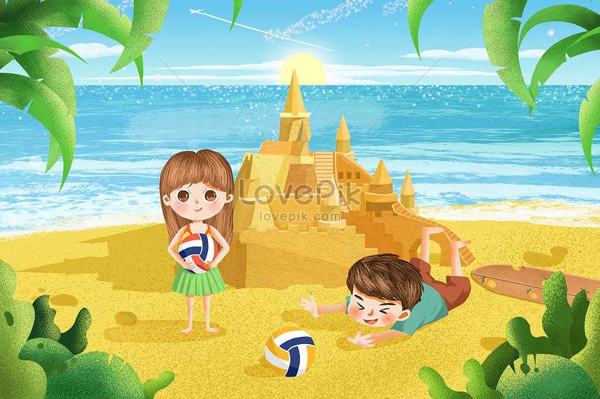 Detail Gambar Kartun Di Pantai Nomer 5