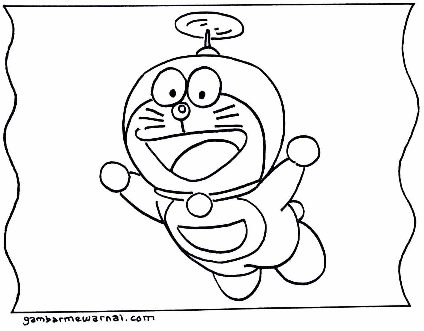 Detail Gambar Kartun Doraemon Untuk Mewarnai Nomer 16