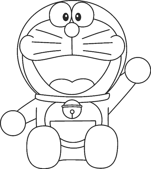 Detail Gambar Kartun Doraemon Untuk Mewarnai Nomer 44