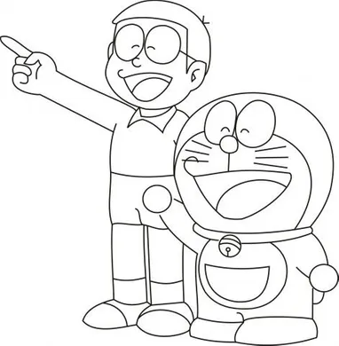 Detail Gambar Kartun Doraemon Untuk Mewarnai Nomer 51