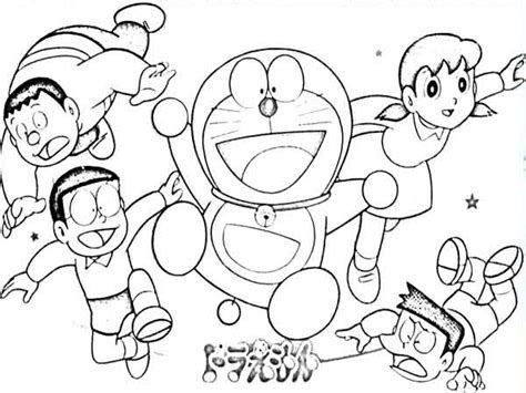 Detail Gambar Kartun Doraemon Untuk Mewarnai Nomer 9