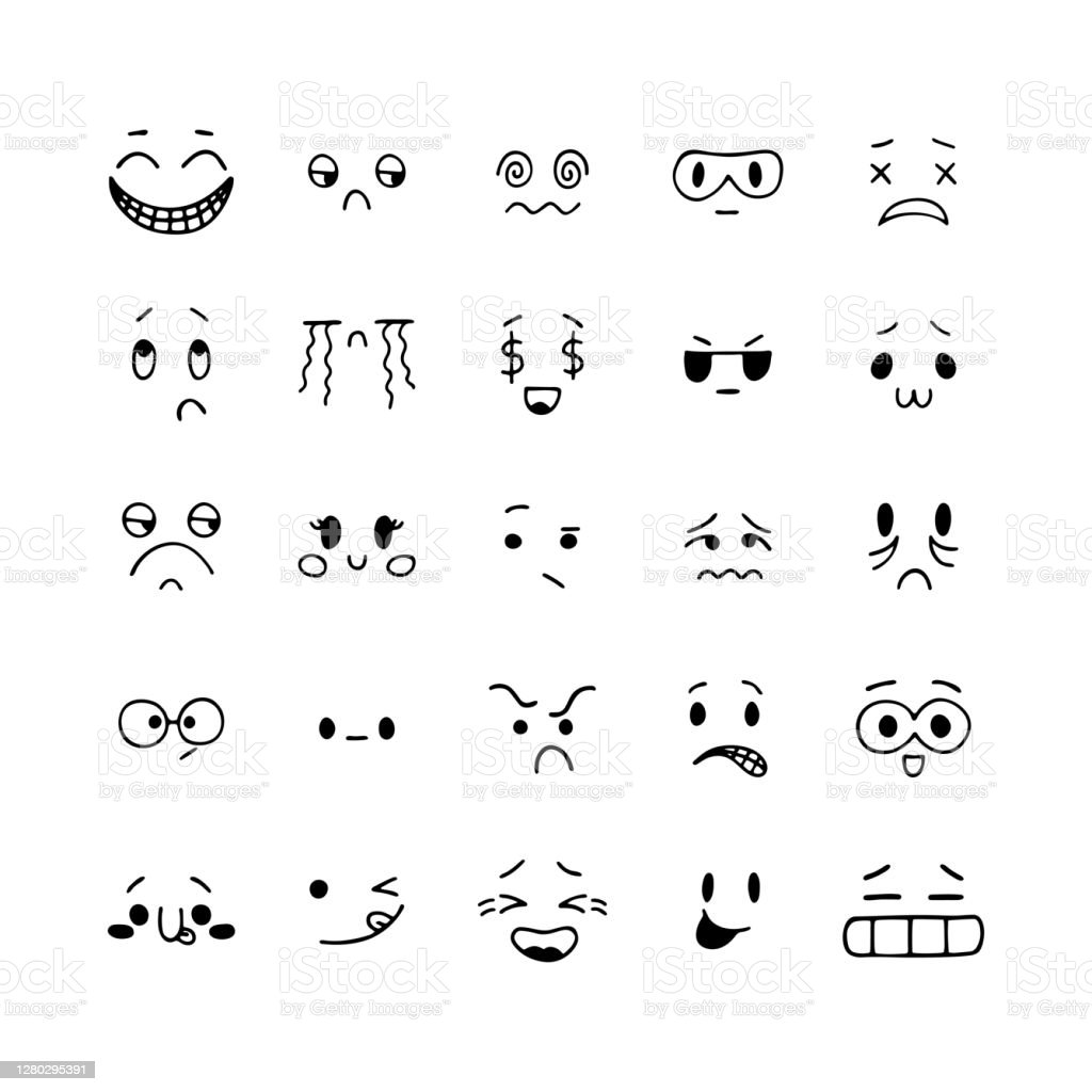 Detail Gambar Kartun Emoji Hitam Putih Keren Nomer 23