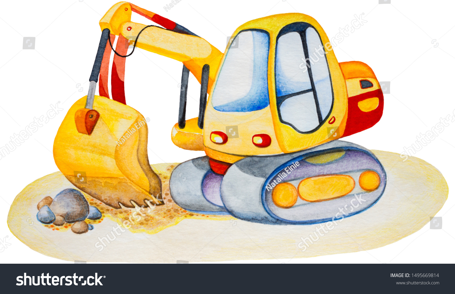 Detail Gambar Kartun Excavator Nomer 37