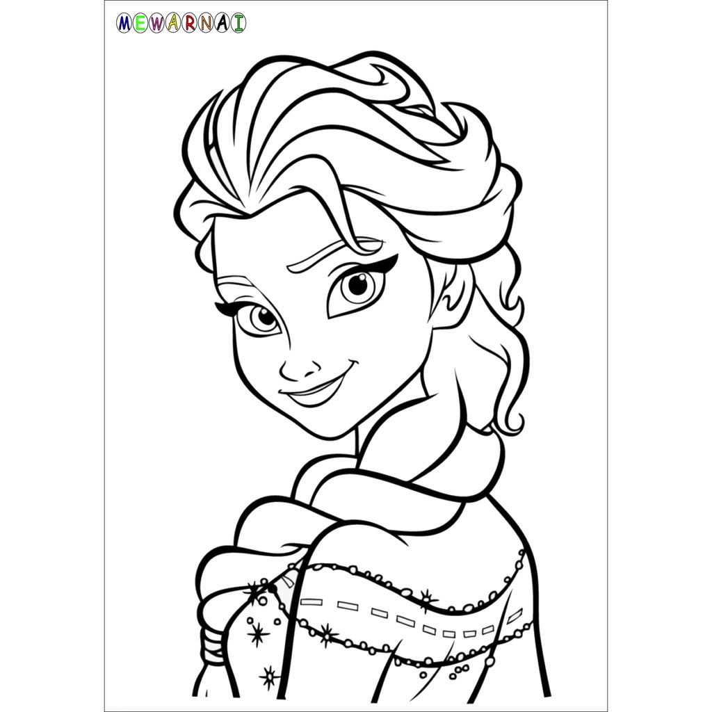 Detail Gambar Kartun Frozen Mewarnai Nomer 15