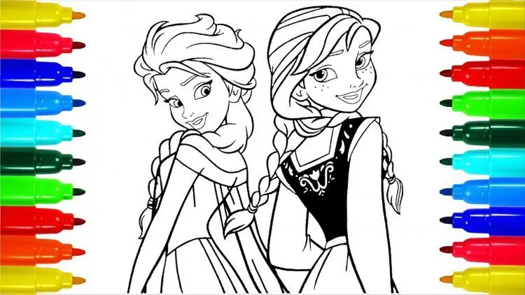 Detail Gambar Kartun Frozen Mewarnai Nomer 24