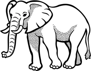 Detail Gambar Kartun Gajah Hitam Putih Nomer 16