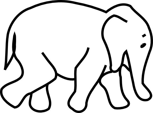 Detail Gambar Kartun Gajah Hitam Putih Nomer 5