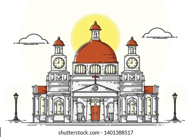 Gambar Kartun Gereja Blenduk - KibrisPDR