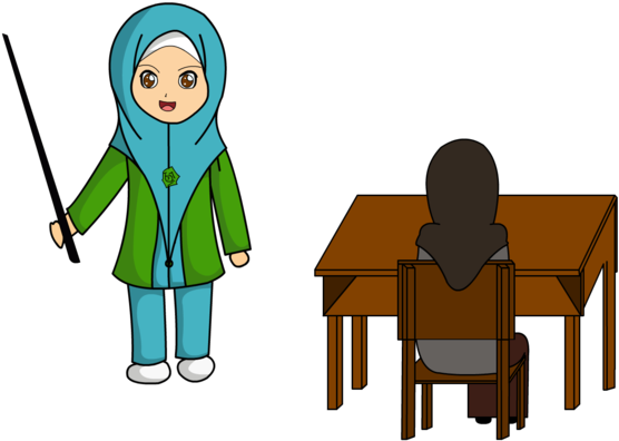 Detail Gambar Kartun Guru Muslimah Sedang Mengajar Nomer 36