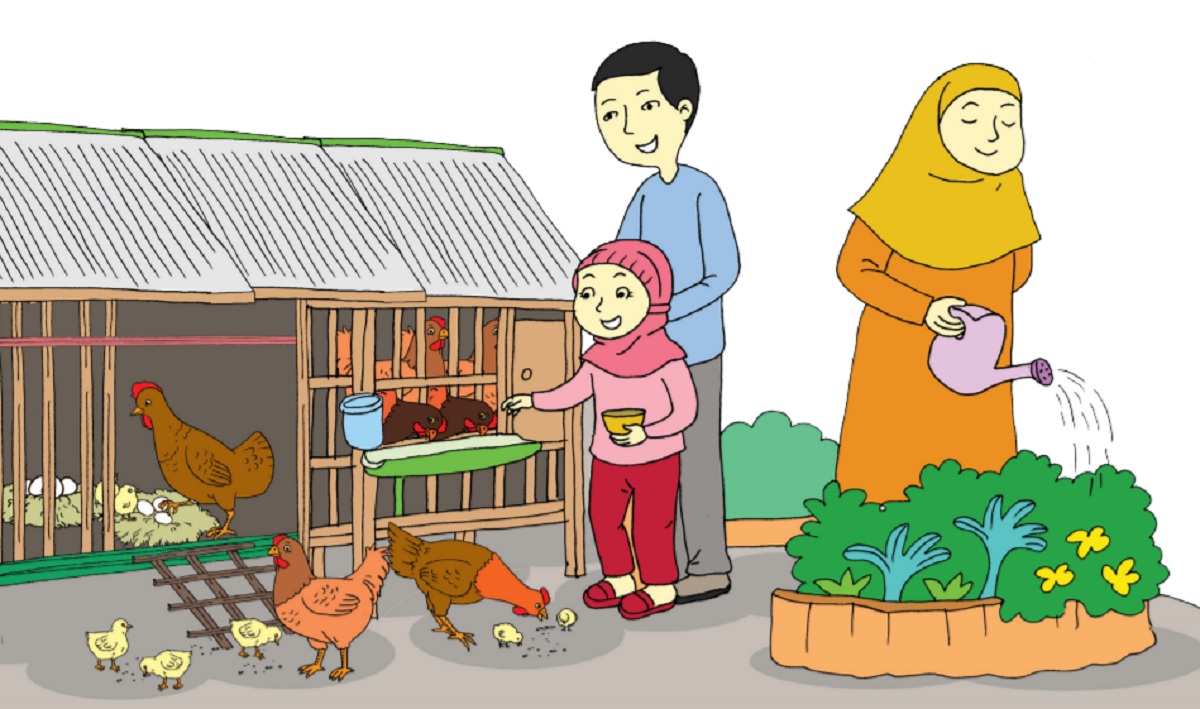 Detail Gambar Kartun Ibu Menyiram Bunga Nomer 7