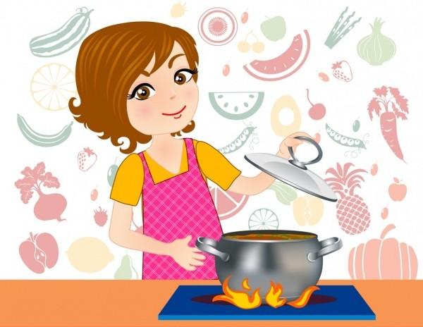 Detail Gambar Kartun Ibu Sedang Memasak Nomer 11