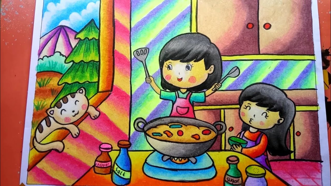 Detail Gambar Kartun Ibu Sedang Memasak Nomer 23